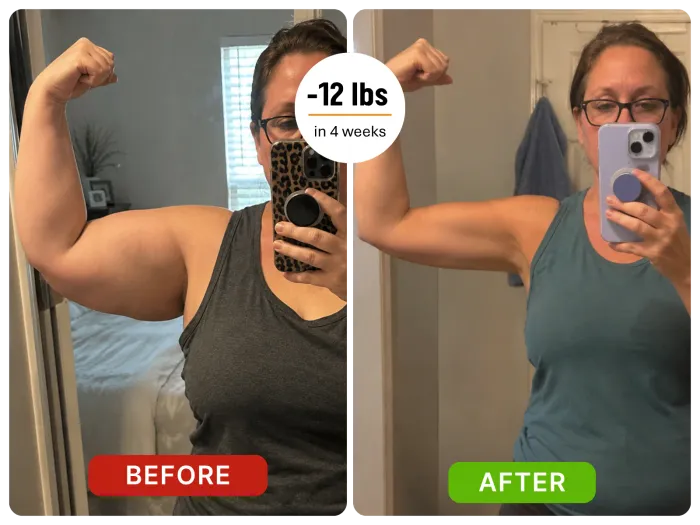 Before and after photo 2 shared by an Akemi Coffee Boost customer